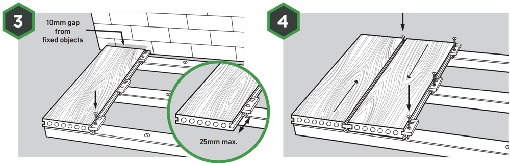 Composite Decking Steps 3 - 4